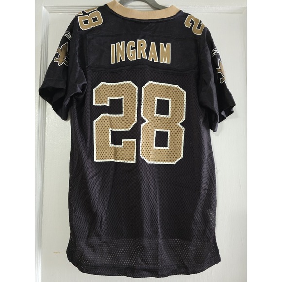 New Orleans Saints Mark Ingram #28 Reebok NFL Onfield Black Jersey Youth M(10/12 - Picture 2 of 6